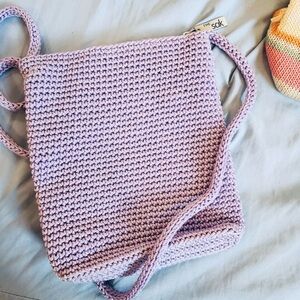 The Sak Lavender Crochet Crossbody Bag